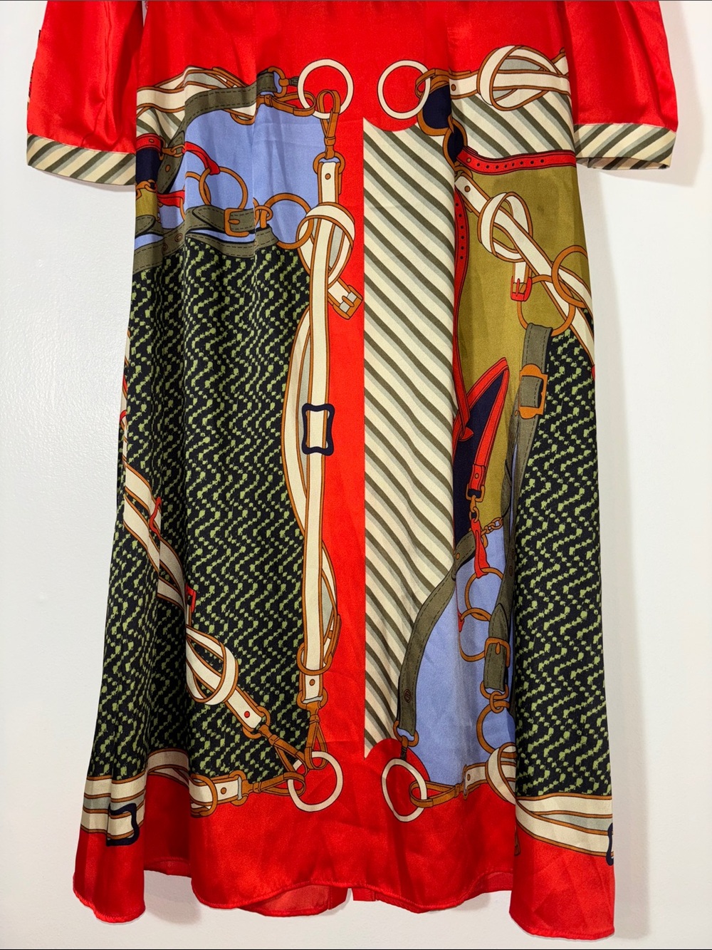 Philosophy Anthropologie Vintage-Inspired Equestrian Chain Dress Women’s Size 6 - Picture 10 of 12
